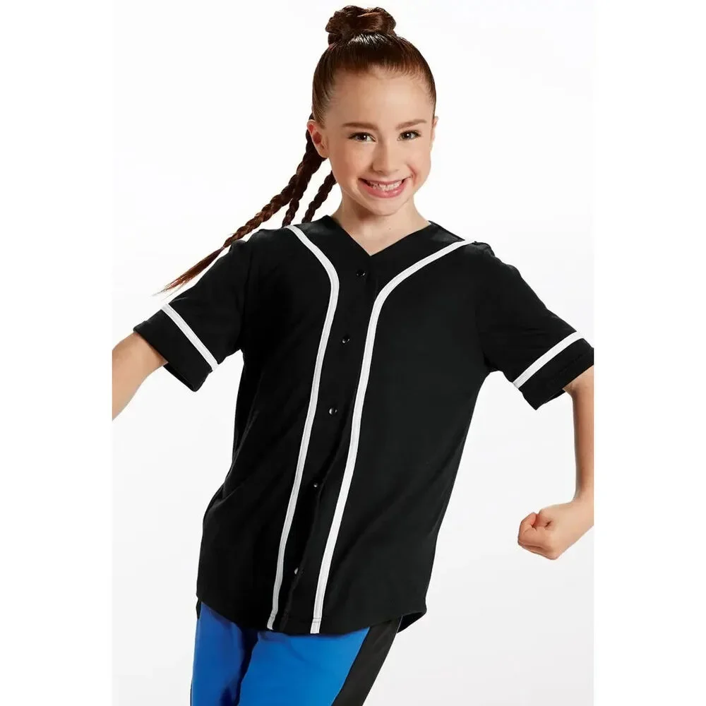 Pre-Owned Dance Costume Top Intermediate Child Weissmans 15550 Hip Hop Baseball